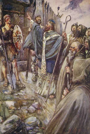 Columba at Bridei's fort — representative context visual. Shown from the cited image source.