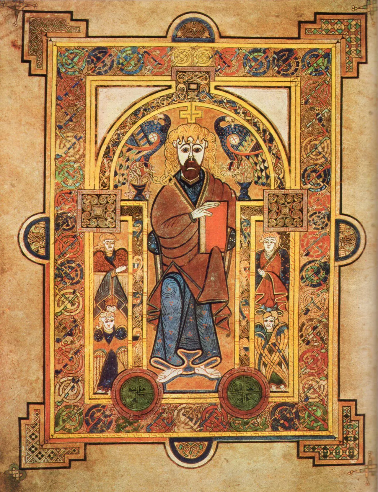 KellsFol032vChristEnthroned — representative context visual. Shown from the cited image source.