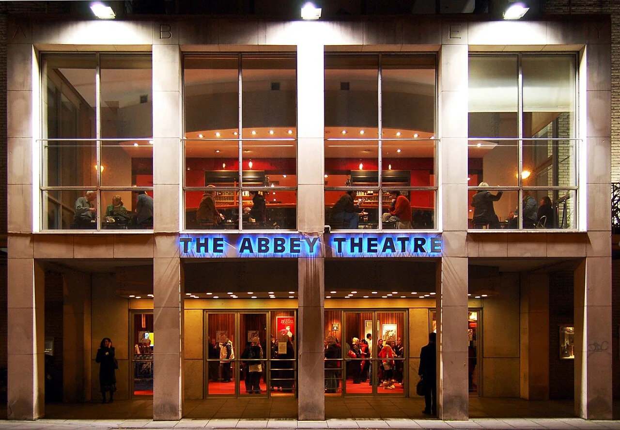 Abbey Theatre exterior — representative context visual. Shown from the cited image source.