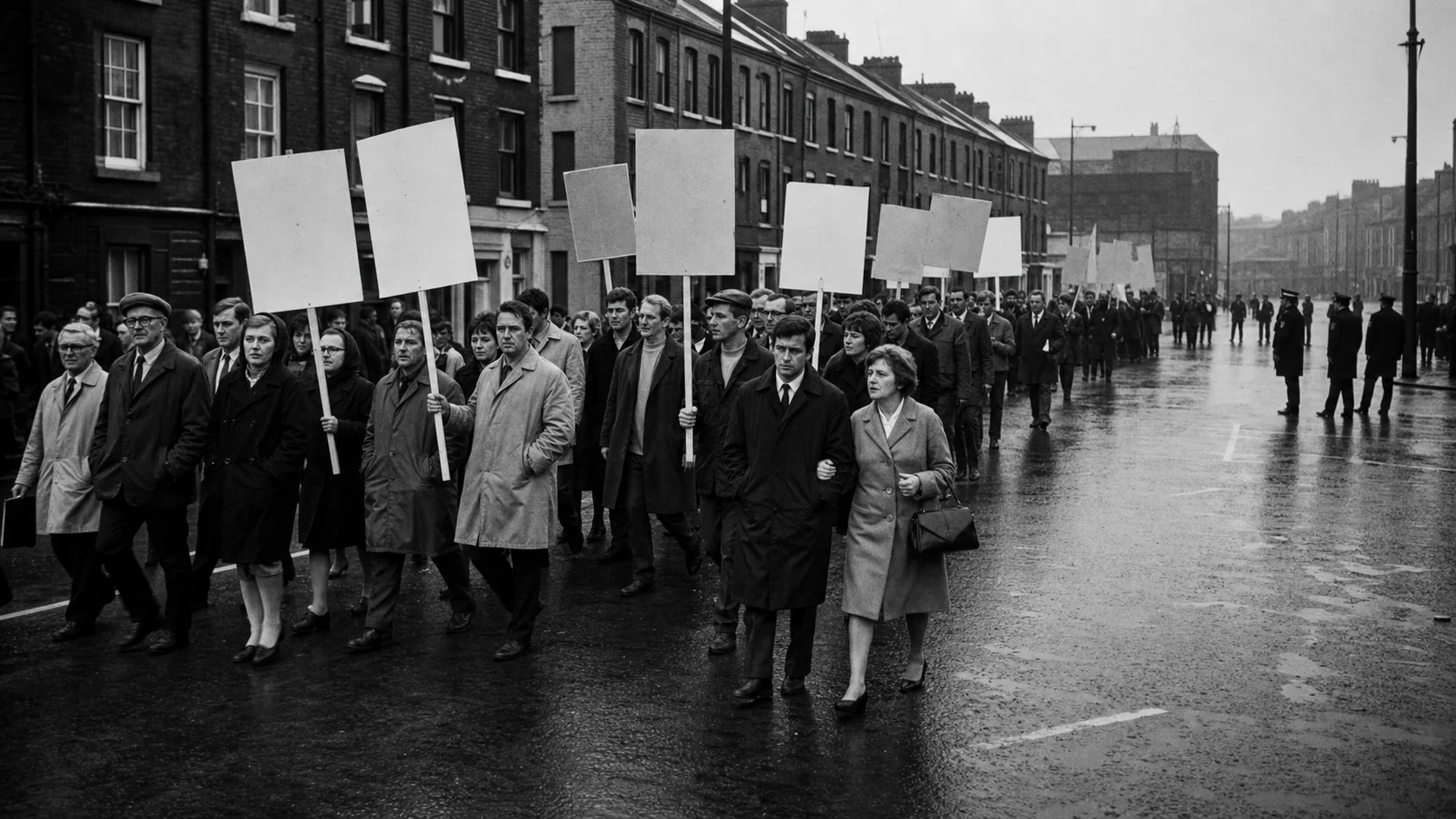 Editorial reconstruction — civil rights march context, not archival evidence — representative context visual. Shown from the cited image source.